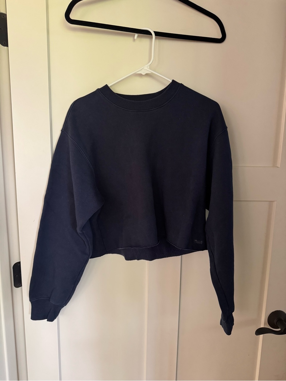 Aritzia TNA Sweatfleece Cozy Cropped Fleece Crewneck